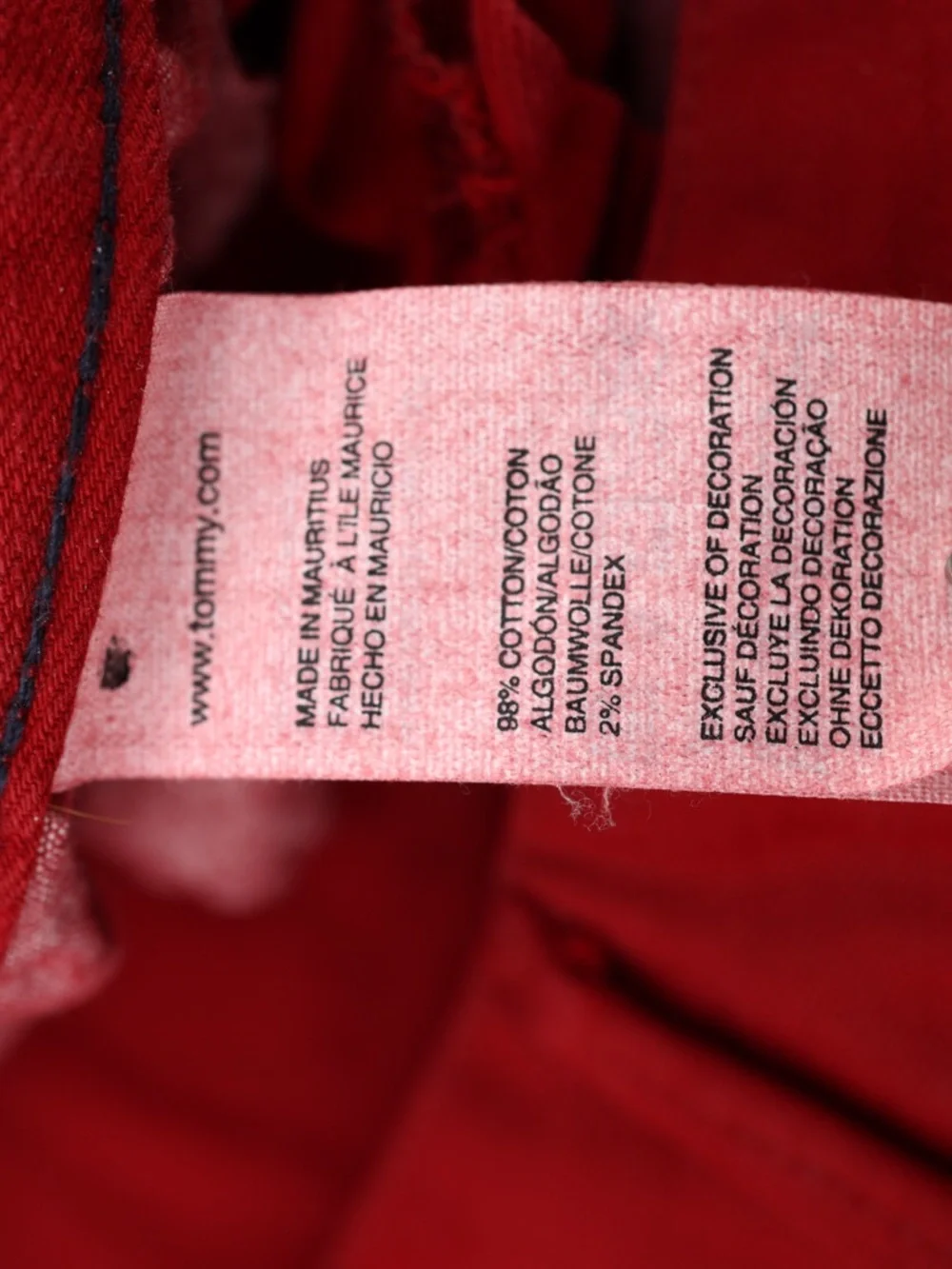 Tommy Hilfiger Red Bootcut Jeans Mid Rise Stretch Cotton Flare‎ Size 10